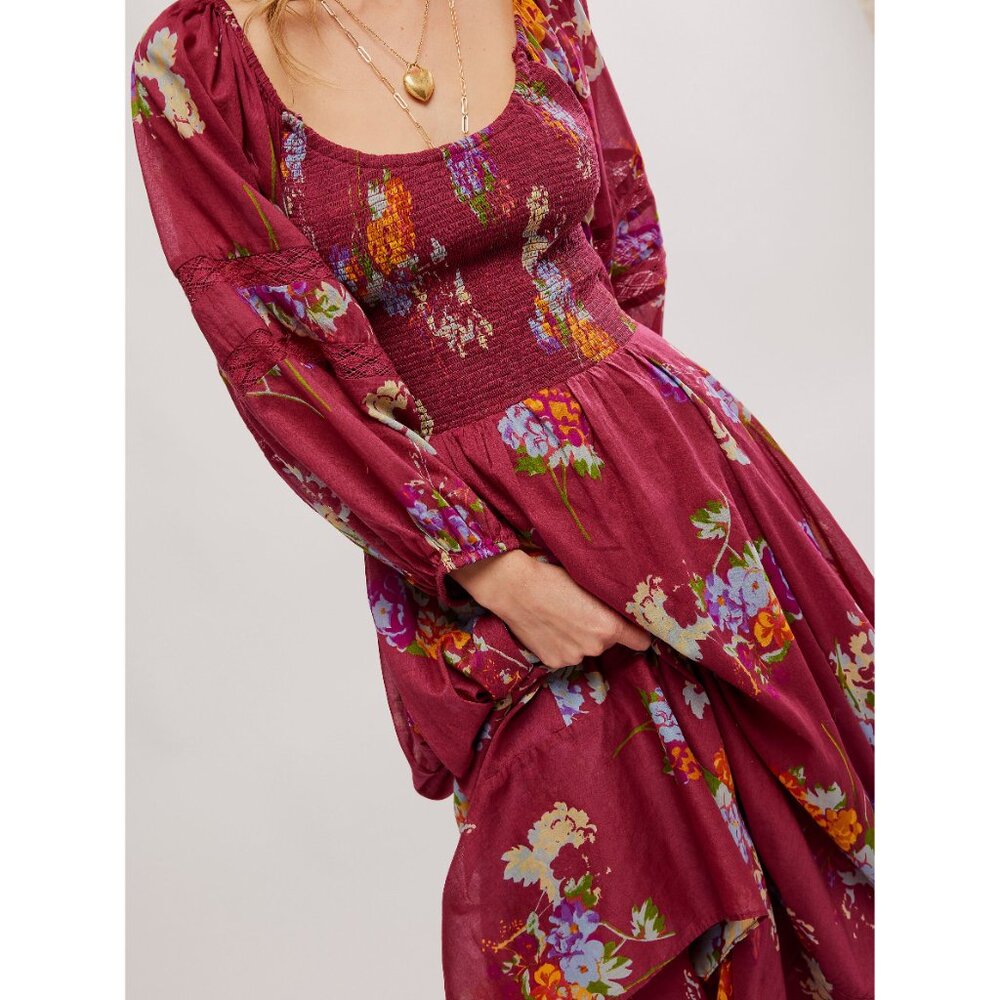 Free People Floral Maxi Dress - Pink and Multicolor - Picture 4 of 6